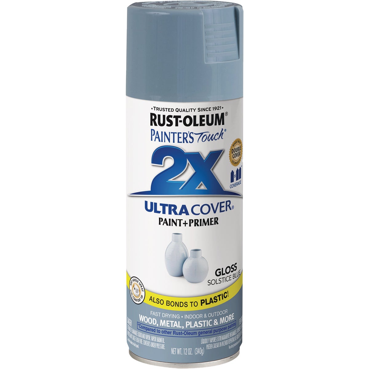 Rust-Oleum Painter's Touch 2X Ultra Cover 12 Oz. Gloss Paint + Primer Spray Paint, Solstice Blue