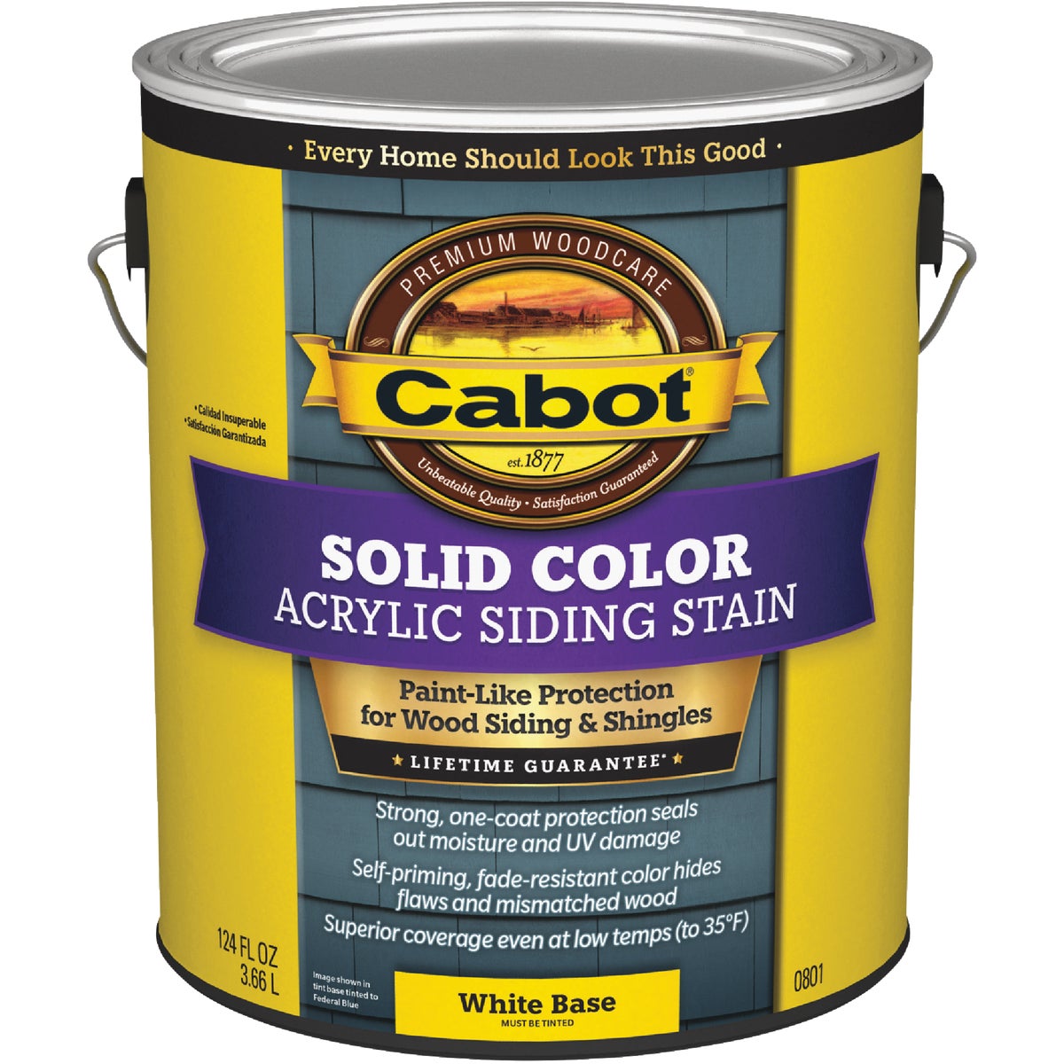 Cabot Solid Color Acrylic Siding Exterior Stain, White Base, 1 Gal.