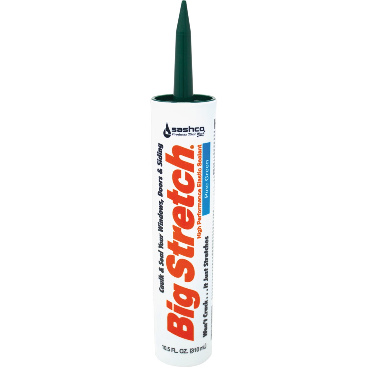 Sashco Big Stretch 10.5 Oz. Acrylic Elastomeric Caulk, Pine Green