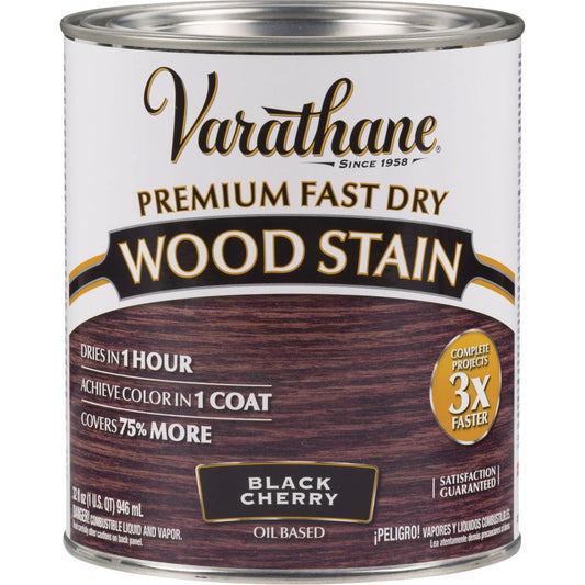 Varathane Fast Dry Black Cherry Urethane Modified Alkyd Interior Wood Stain, 1 Qt.