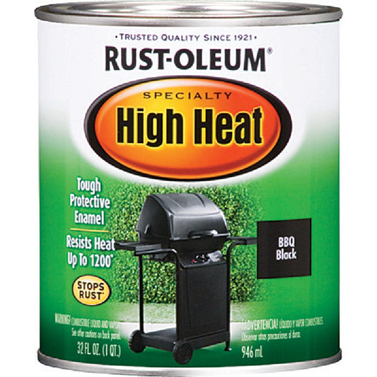 Rust-Oleum Satin High Heat Enamel, BBQ Black, 1 Qt.