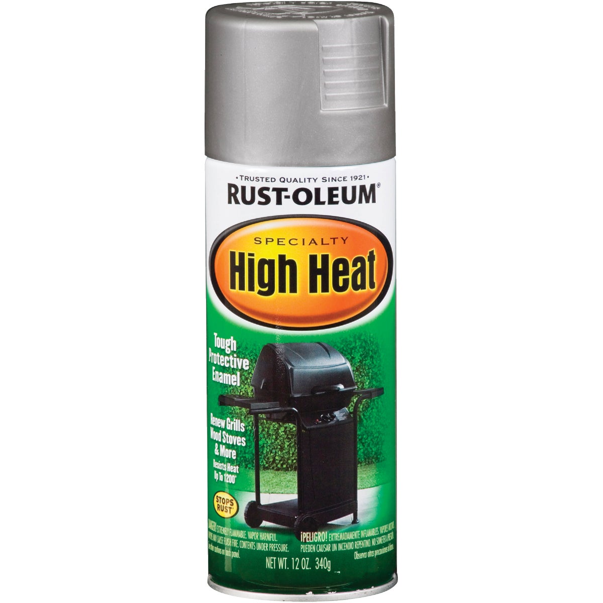 Rust-Oleum Silver Satin 12 Oz. High Heat Spray Paint