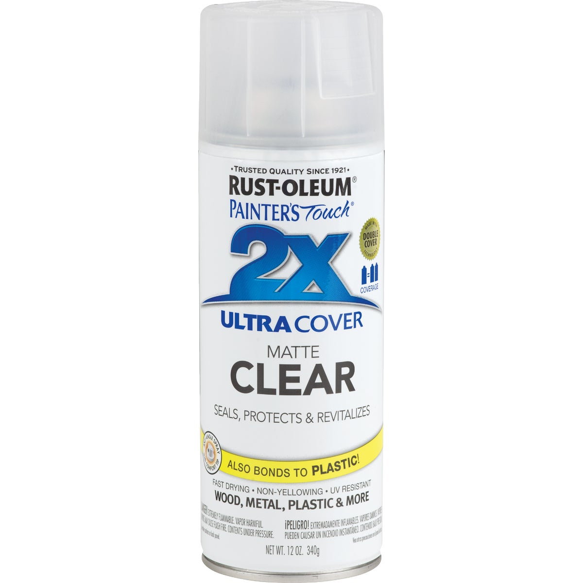 Rust-Oleum Painter's Touch 2X Ultra Cover Clear 12 Oz. Matte Finish Spray Paint, Clear