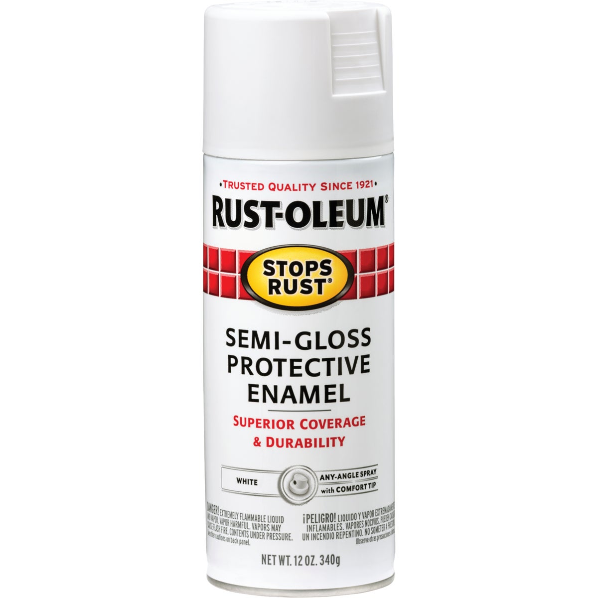 Rust-Oleum Stops Rust Semi-Gloss White 12 Oz. Anti-Rust Spray Paint