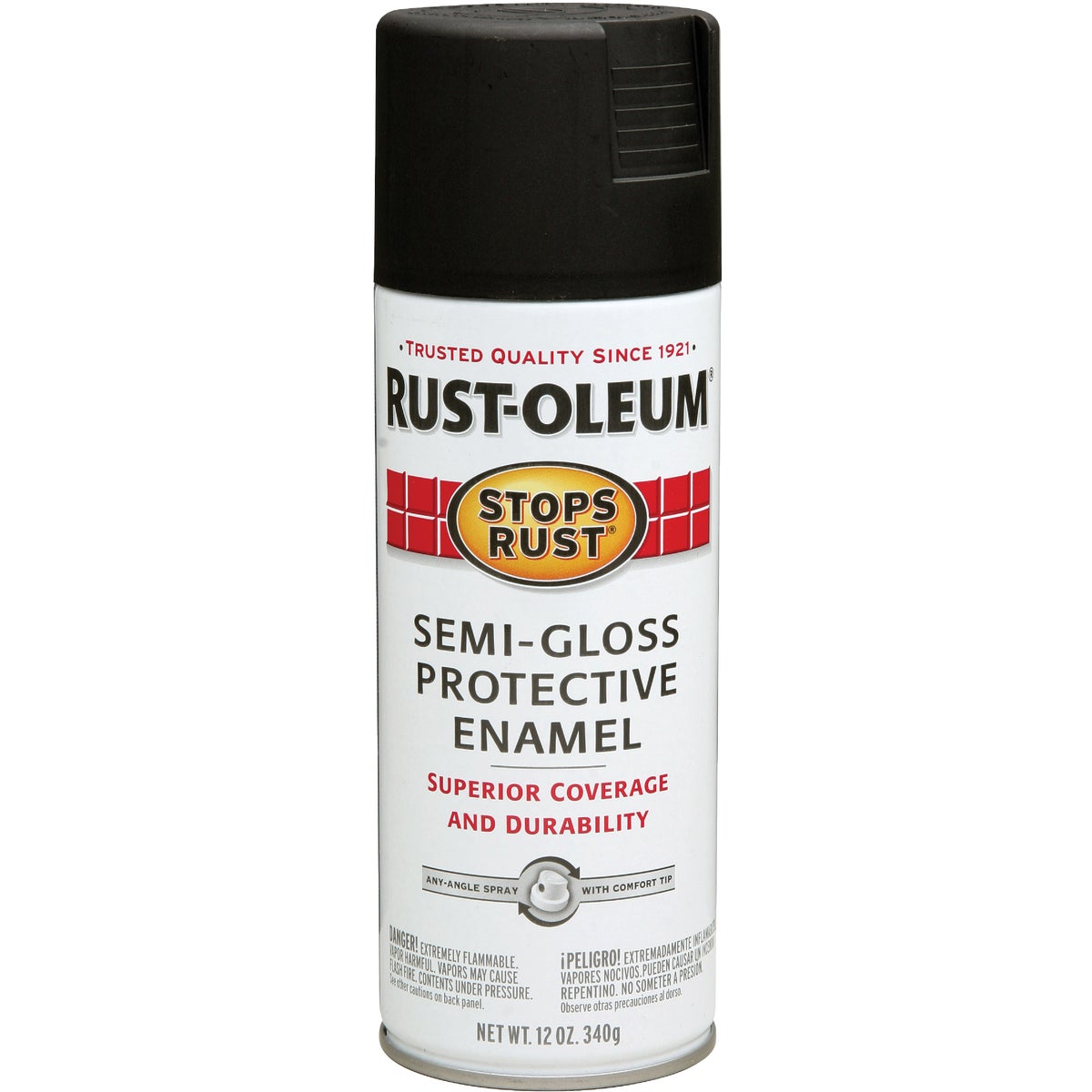 Rust-Oleum Stops Rust Semi-Gloss Black 12 Oz. Anti-Rust Spray Paint