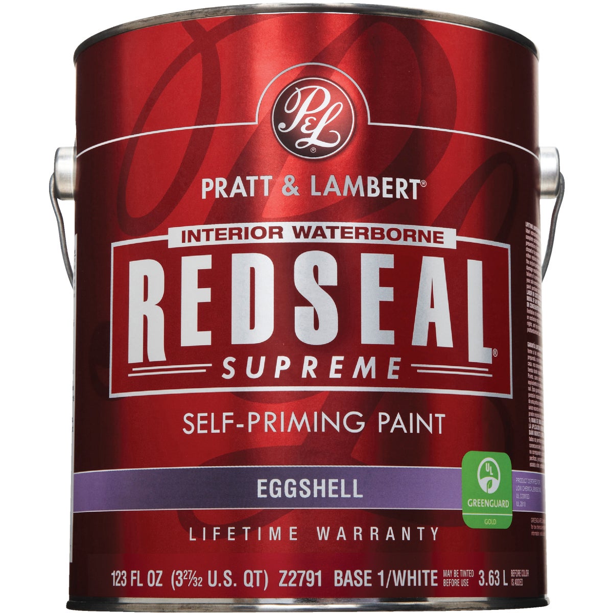 Pratt & Lambert Redseal Supreme Latex Eggshell Interior Wall Paint, Base 1 White, 1 Gal.