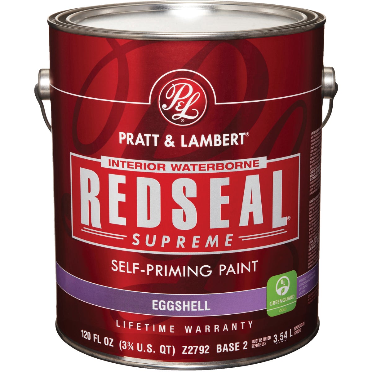 Pratt & Lambert Redseal Supreme Latex Eggshell Interior Wall Paint, Base 2, 1 Gal.