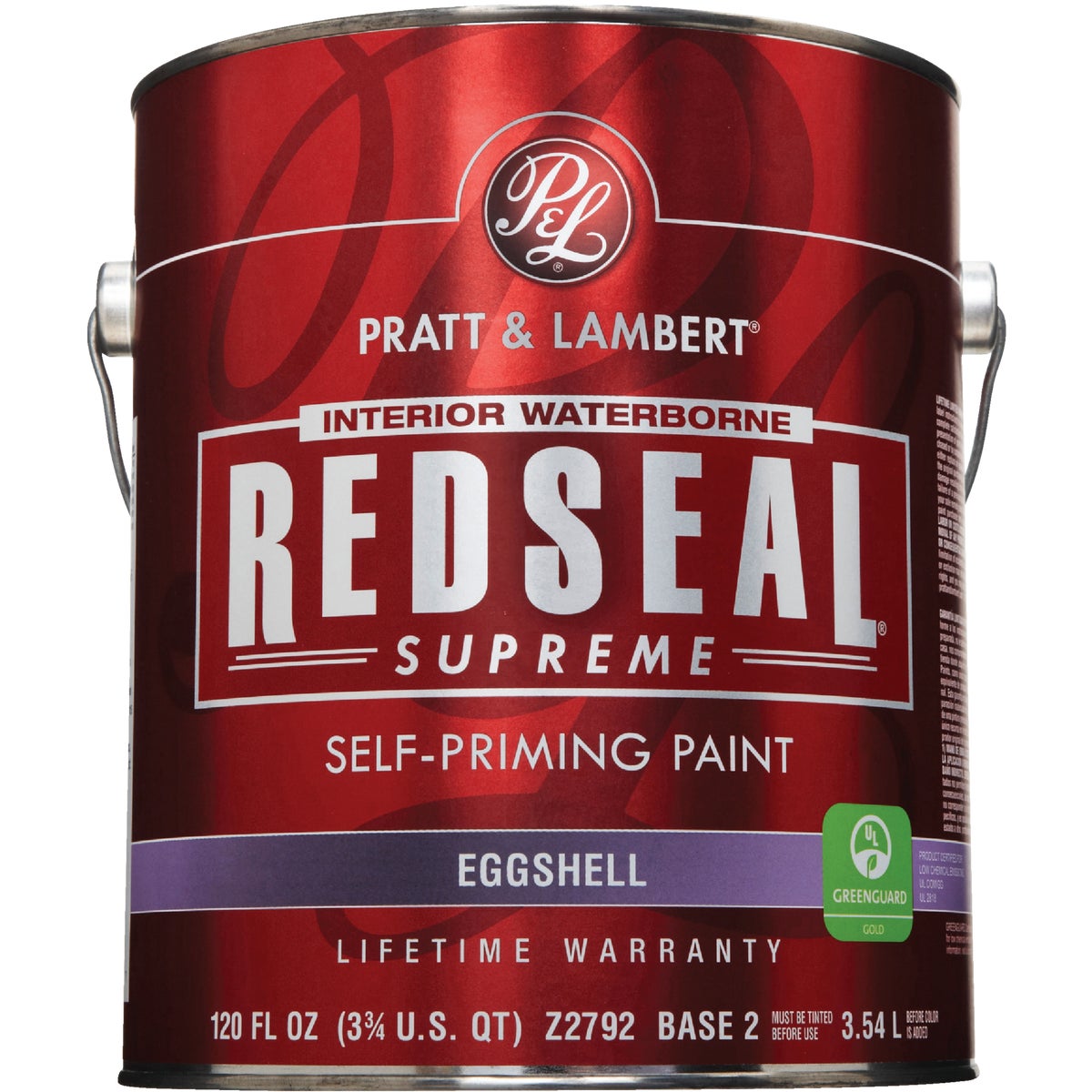 Pratt & Lambert Redseal Supreme Latex Eggshell Interior Wall Paint, Base 2, 1 Gal.