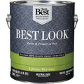 Best Look 100% Acrylic Latex Paint & Primer In One Semi-Gloss Exterior House Paint, Neutral Base, 1 Gal.