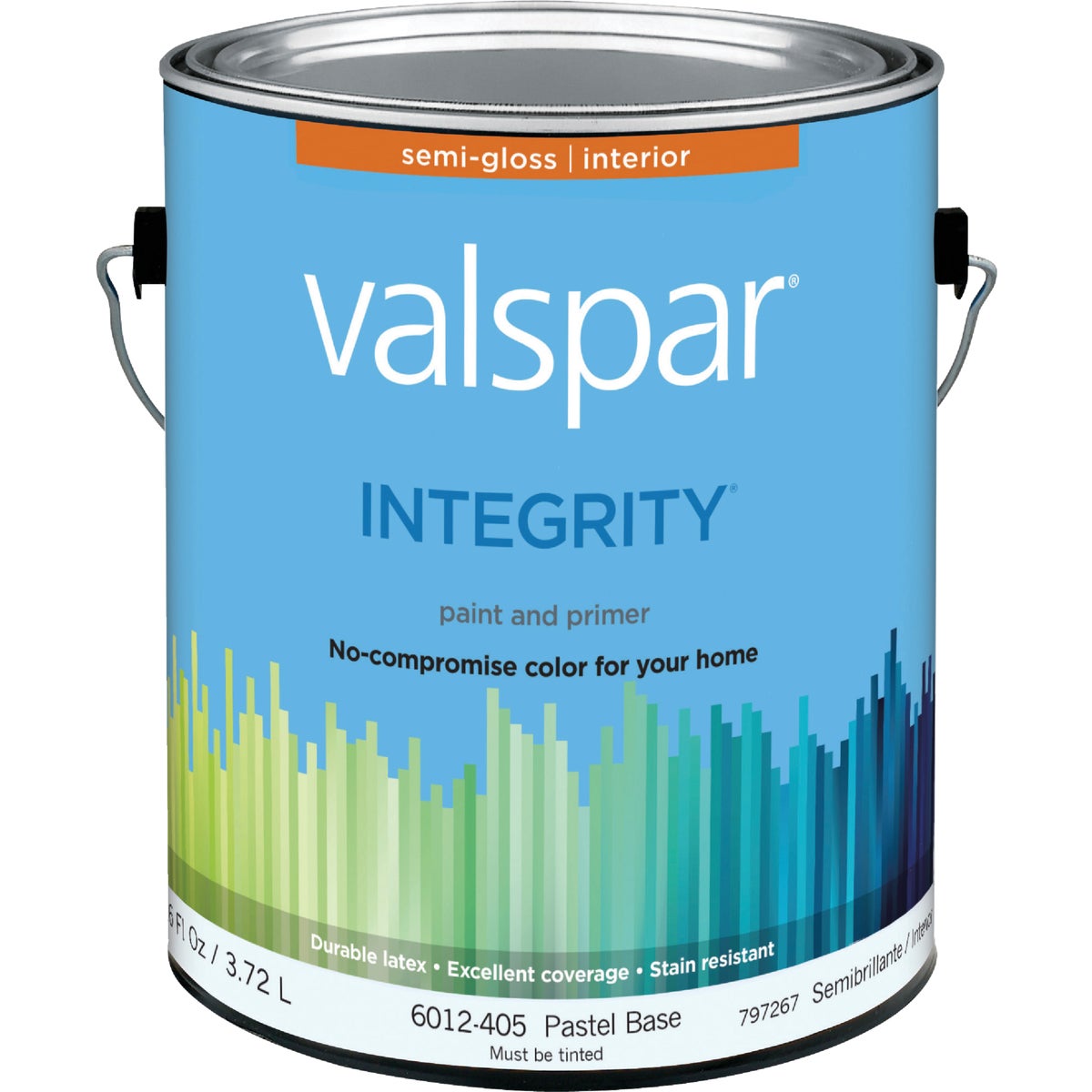 Valspar Integrity Latex Paint And Primer Semi-Gloss Interior Wall Paint, Pastel Base, 1 Gal.