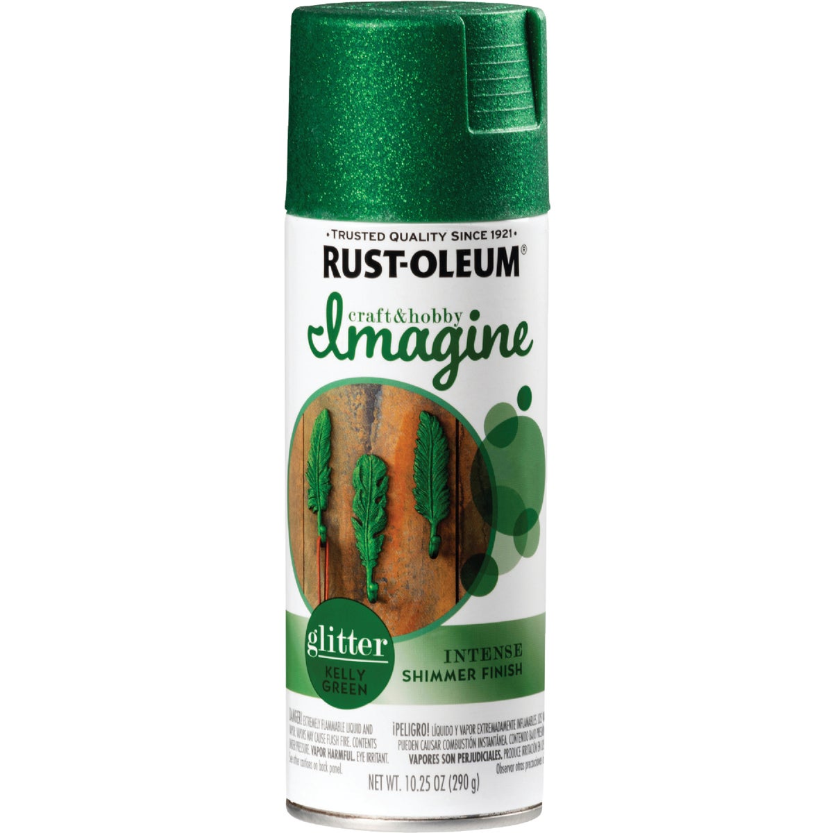 Rust-Oleum Imagine Craft & Hobby 10.25 Oz. Intense Kelly Green Glitter Spray Paint