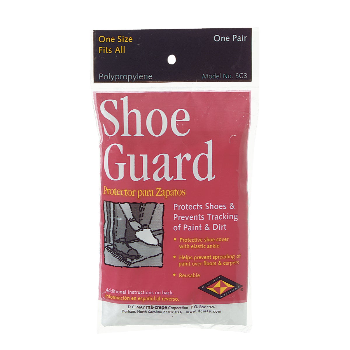 Trimaco SuperTuff 1 Sizr Fits Most Polypropylene White Shoe Guard Cover