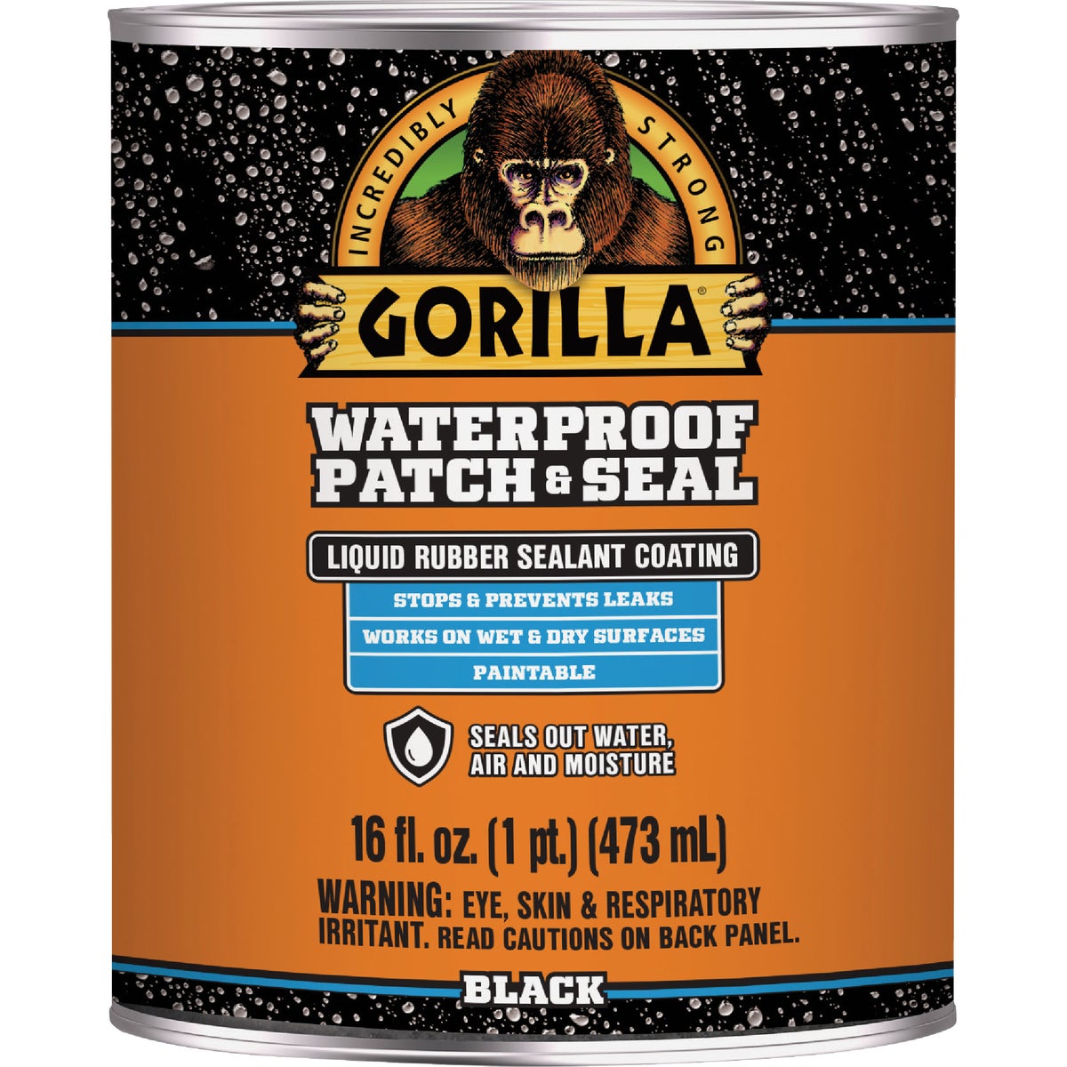 Gorilla 16 Oz. Black Waterproof Patch & Seal Liquid