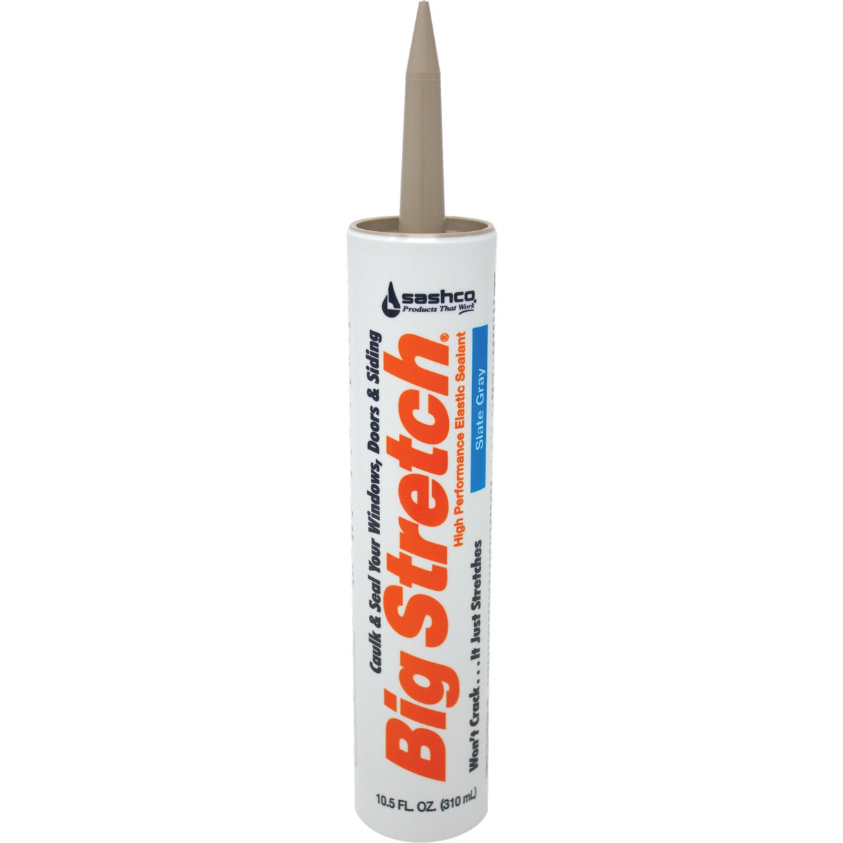 Sashco Big Stretch 10.5 Oz. Acrylic Elastomeric Caulk, Slate Gray