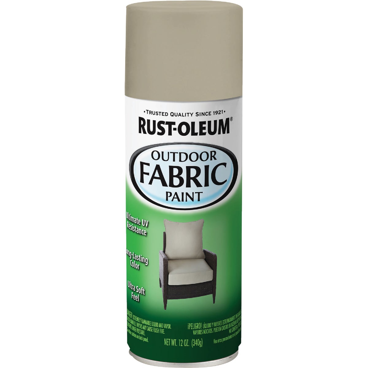 Rust-Oleum 12 Oz. Flat/Matte Outdoor Fabric Spray Paint, Medium Gray