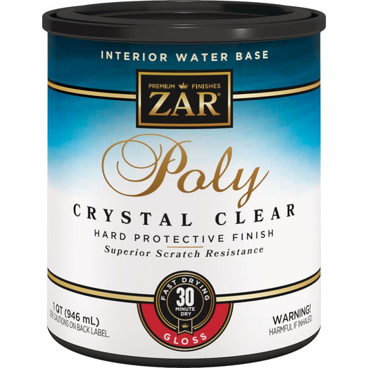 ZAR Aqua Gloss Water-Based Interior Polyurethane, 1 Qt.