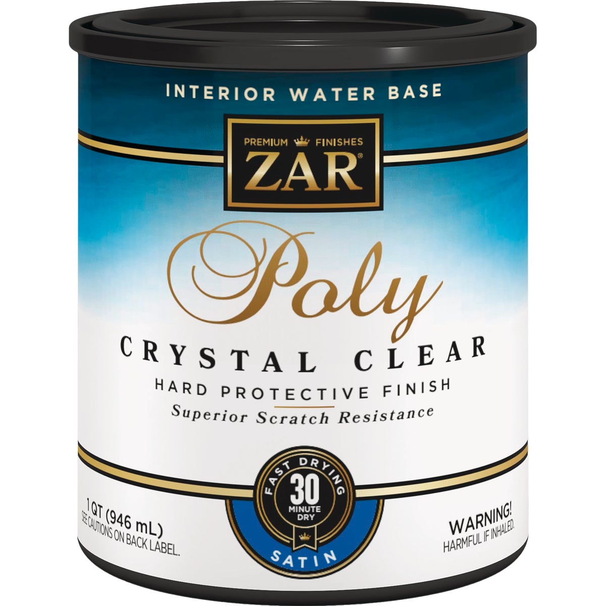 ZAR Aqua Satin Water-Based Interior Polyurethane, 1 Qt.