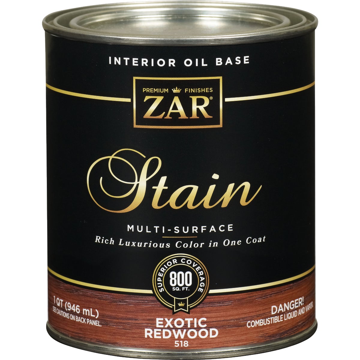 Zar 1 Qt. Exotic Redwood Oil-Based Multi-Surface Interior Stain