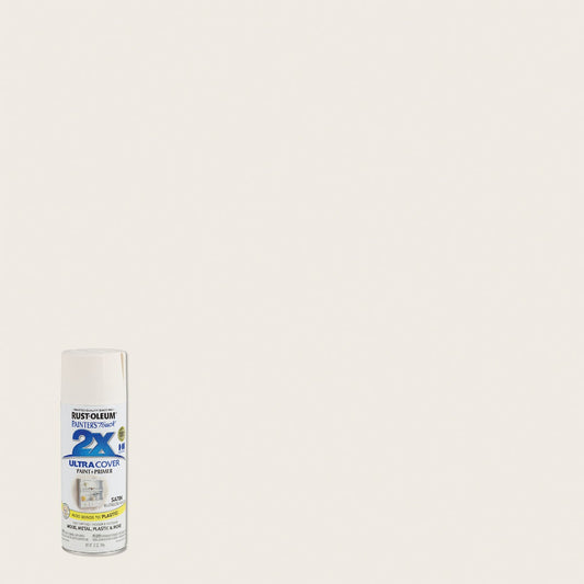 Rust-Oleum Painter's Touch 2X Ultra Cover 12 Oz. Satin Paint + Primer Spray Paint, Blossom White