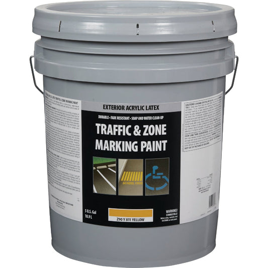 Traffic And Zone Yellow Latex 5 Gal Traffic Paint