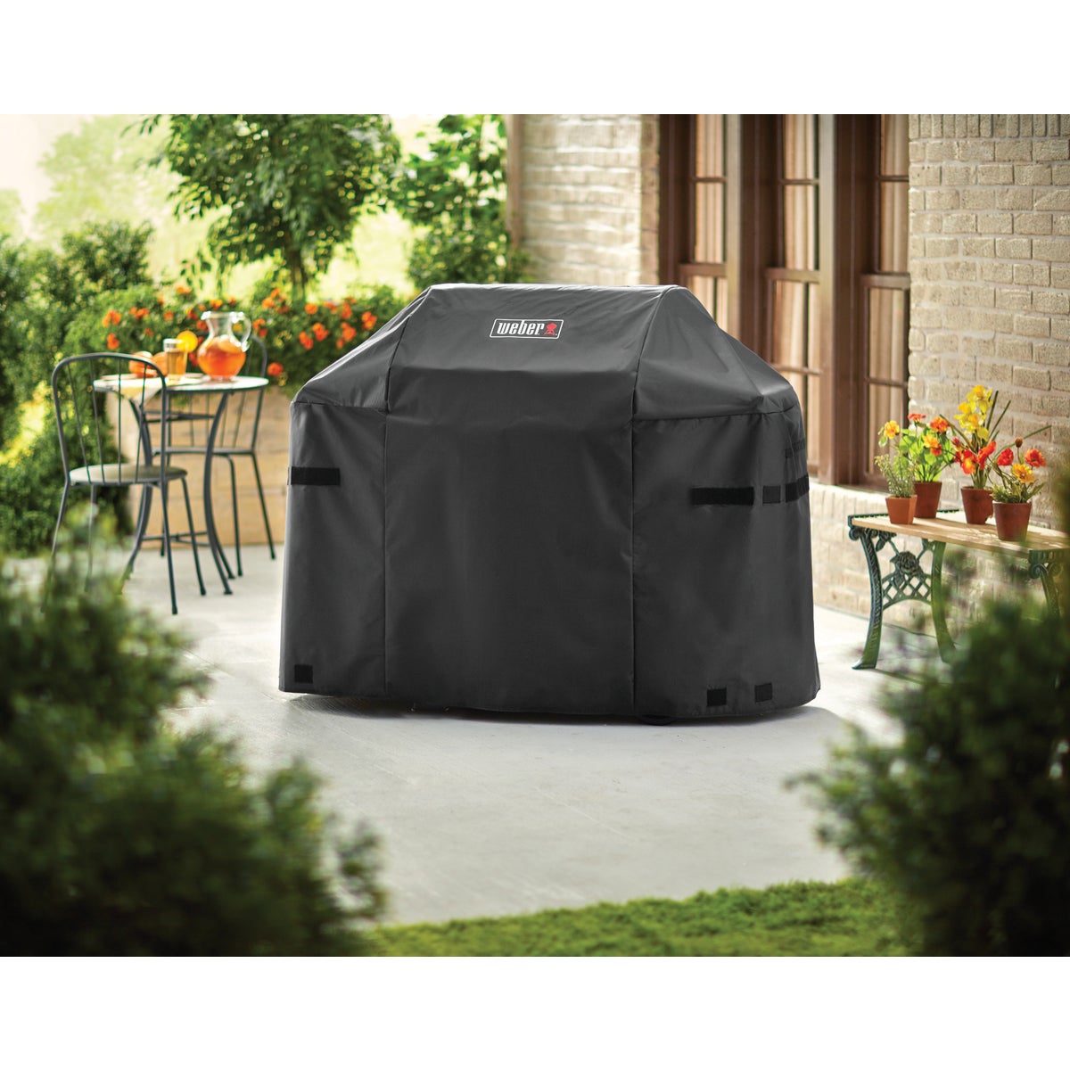 Weber Spirit II 51 In. 3-Burner Black Polyester Gas Grill Cover