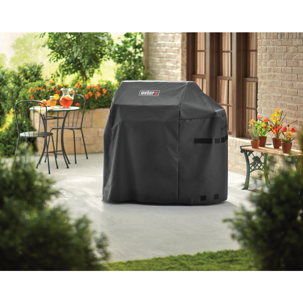 Weber Spirit II 51 In. 3-Burner Black Polyester Gas Grill Cover