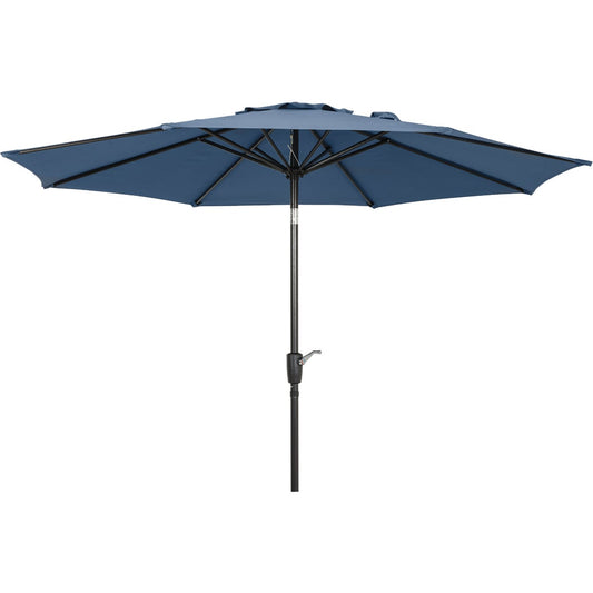 Outdoor Expressions 9 Ft. Aluminum Tilt/Crank Heather Blue Patio Umbrella