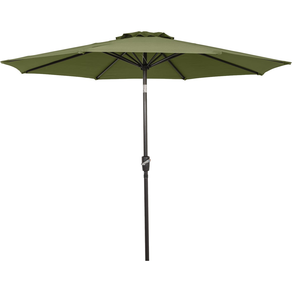 Outdoor Expressions 9 Ft. Aluminum Tilt/Crank Heather Green Patio Umbrella