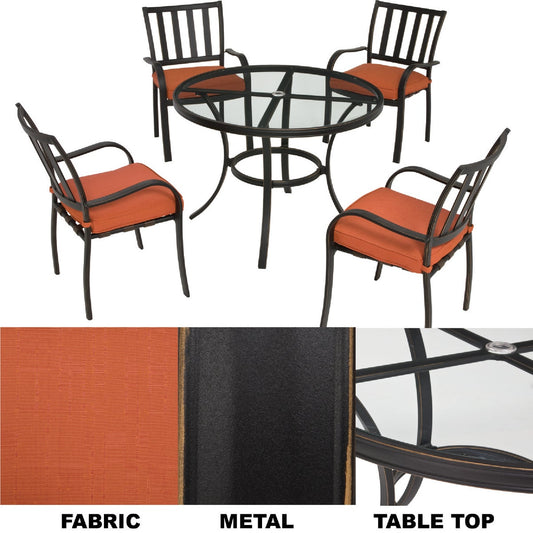 Kingston 5-Piece Dining Set with Cushions