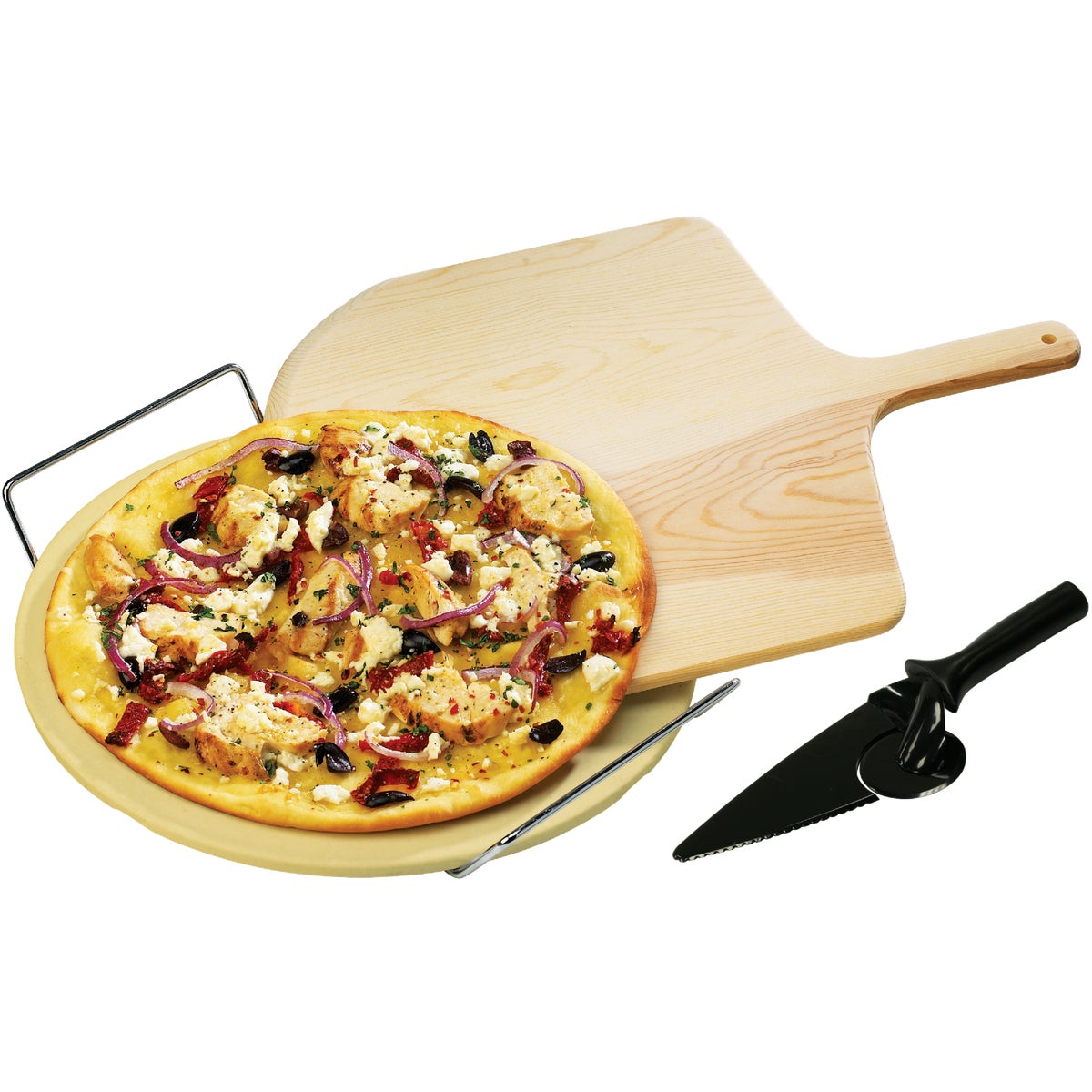 GrillPro 13 In. Porcelain Stone Grilling Pizza Stone