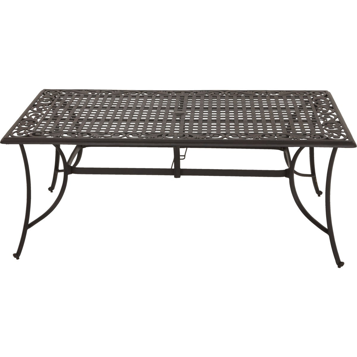 Pacific Casual Portofino 42 In. W. x 72 in. L. Rectangular Black Aluminum Table