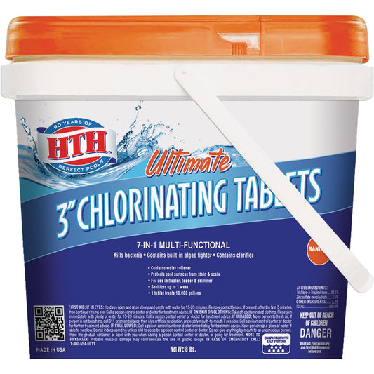 HTH 3 In. 8 Lb. Ultimate Chlorine Tablet