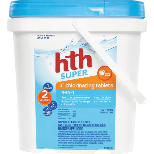 HTH 3 In. 5 Lb. Super Chlorine Tablet