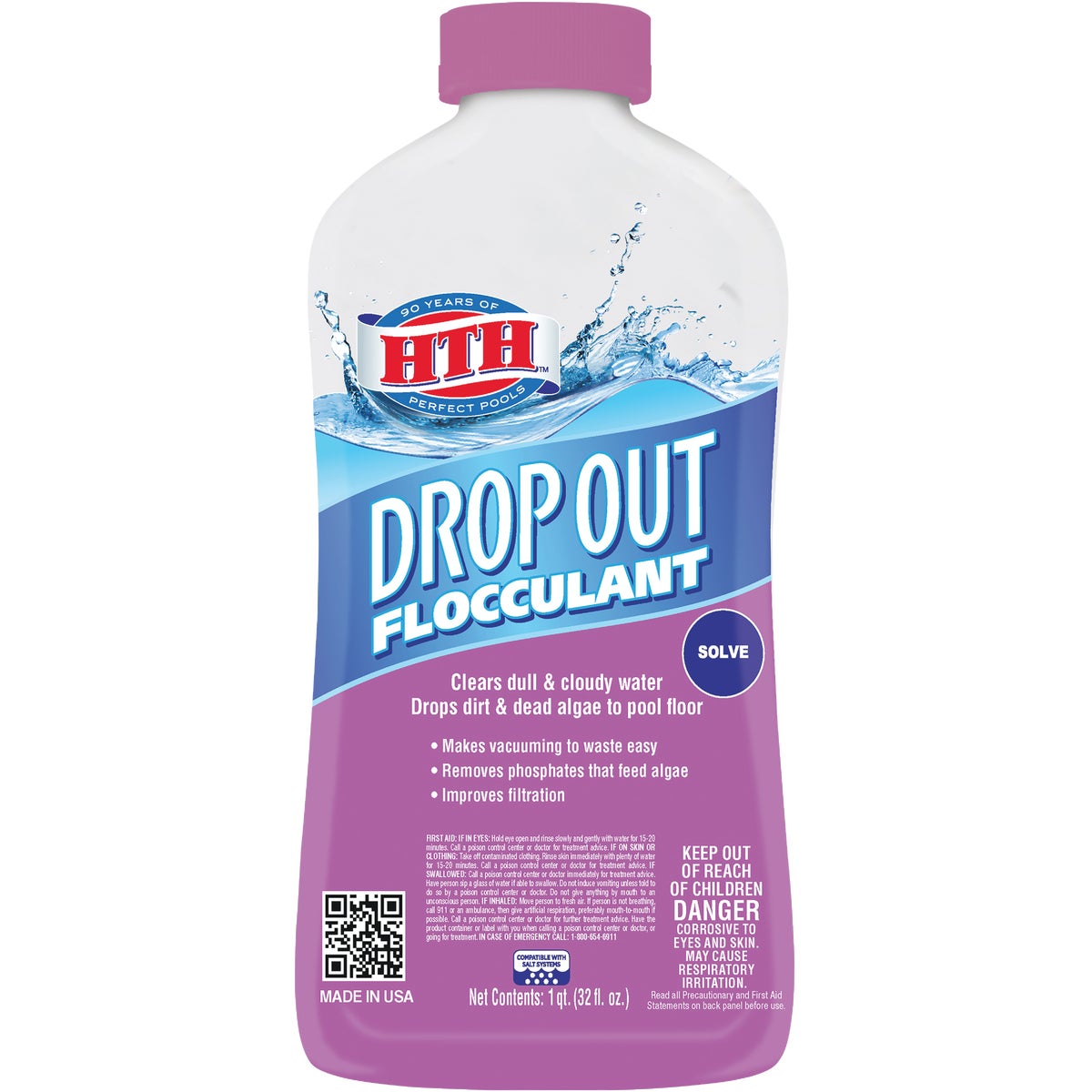 HTH Drop Out 1 Qt. Liquid Flocculant Clarifier