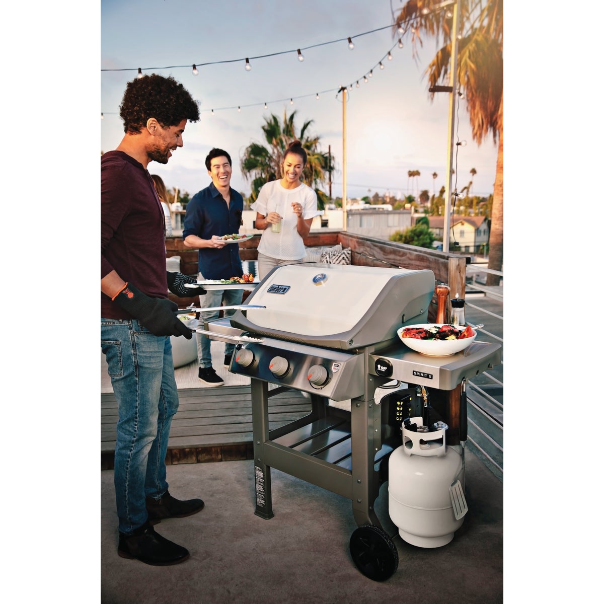 Weber Spirit II E-310 3-Burner Ivory 30,000-BTU LP Gas Grill