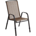 Outdoor Expressions Greenville Brown Steel Stackable Chair