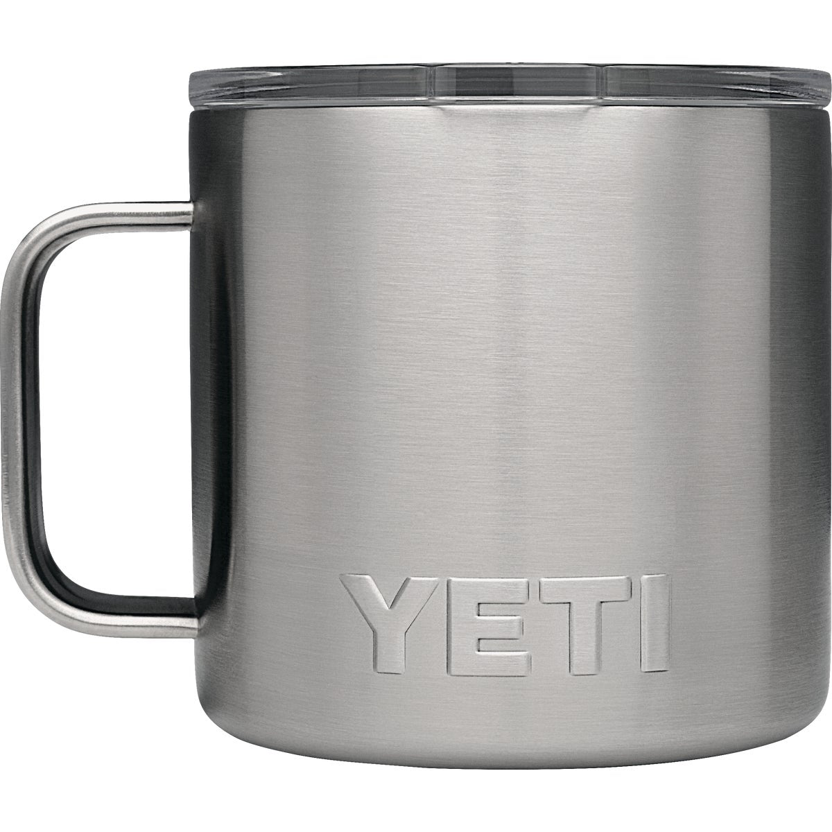 Yeti Rambler 14 Oz. Silver Stainless Steel Insulated Mug