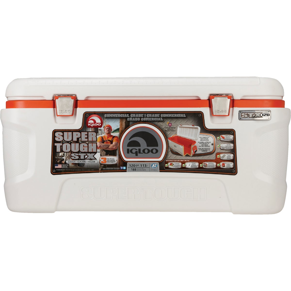 Igloo Super Tough STX 120 Qt. Cooler, White