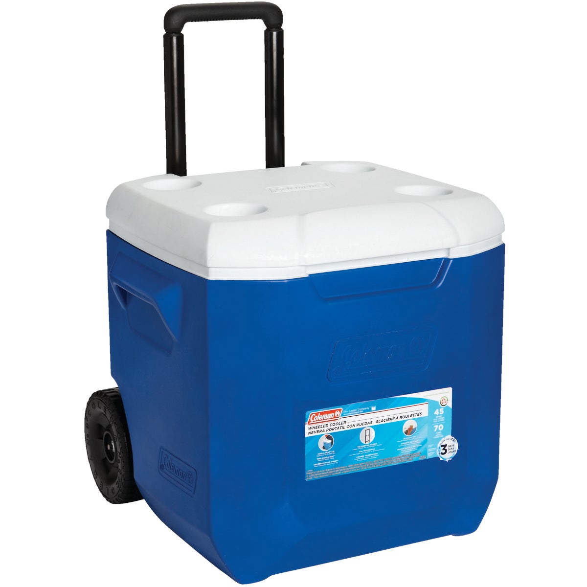 Coleman 45 Qt. 2-Wheeled Cooler, Blue