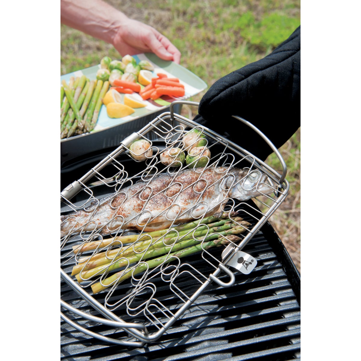 Weber 10 In. W. x 16 In. L. x 2.25 In. D. Large Flexible Wire Fish Grill Basket