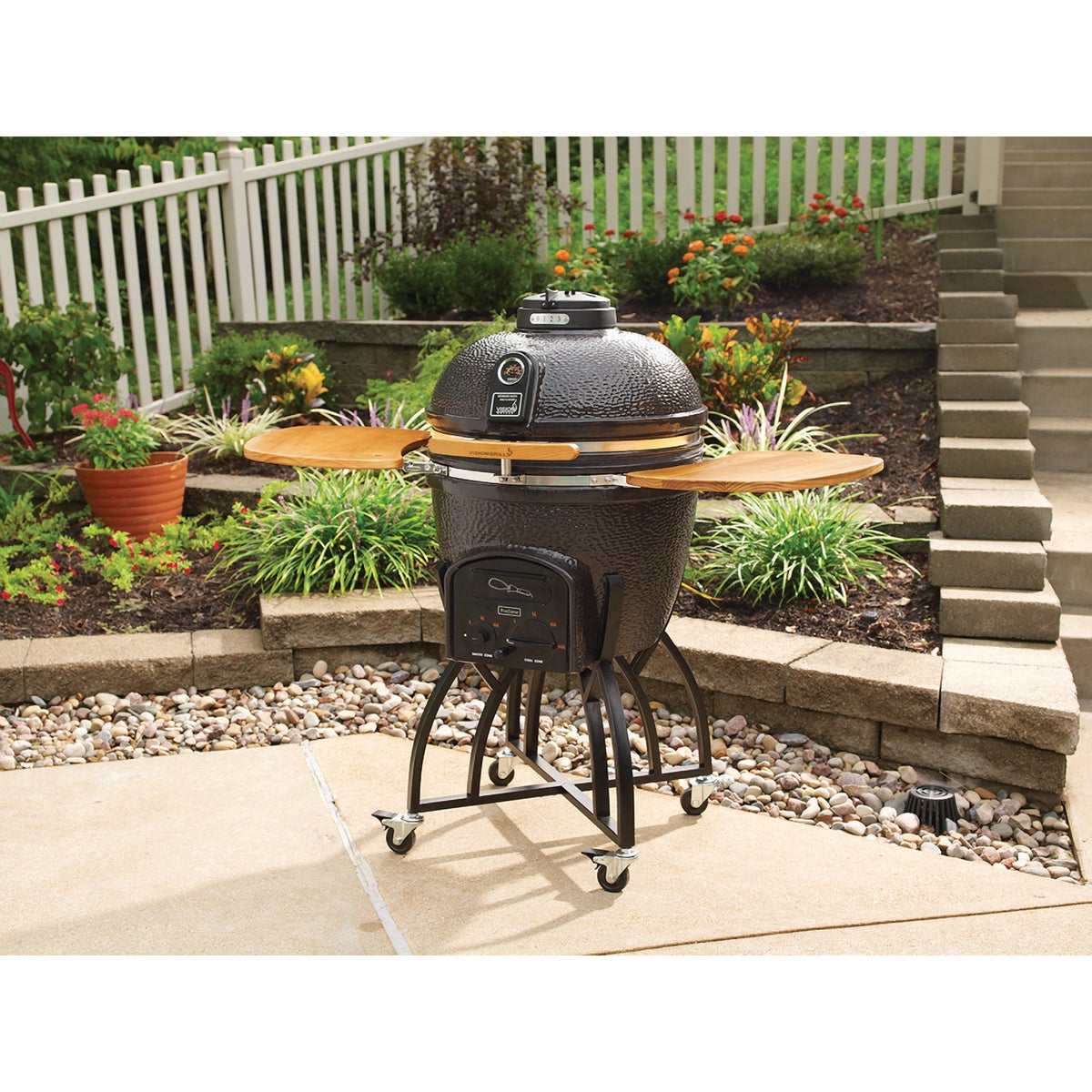 Vision Grills Professional C-Series 18 In. Dia. Gray Smoker/Charcoal Grill