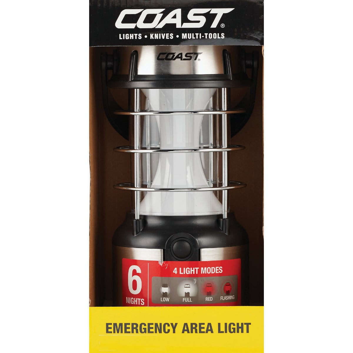 Coast EAL17 8.25 In. H. x 4.2 In. Dia. Gray Plastic LED Lantern