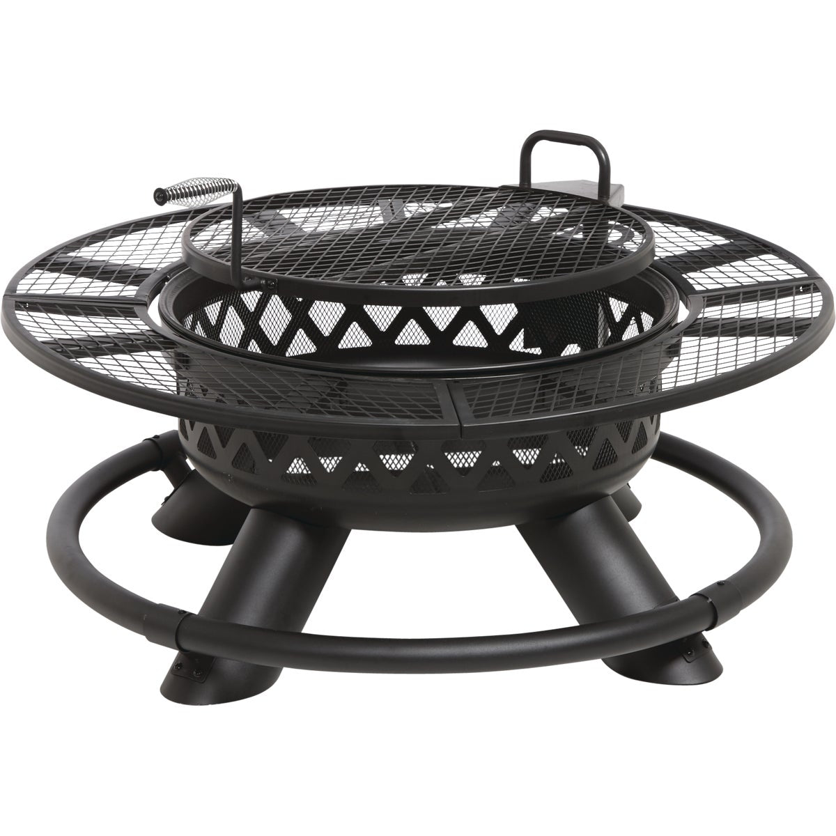 Big Horn 47 In. Camp Black Round Steel Fire Pit