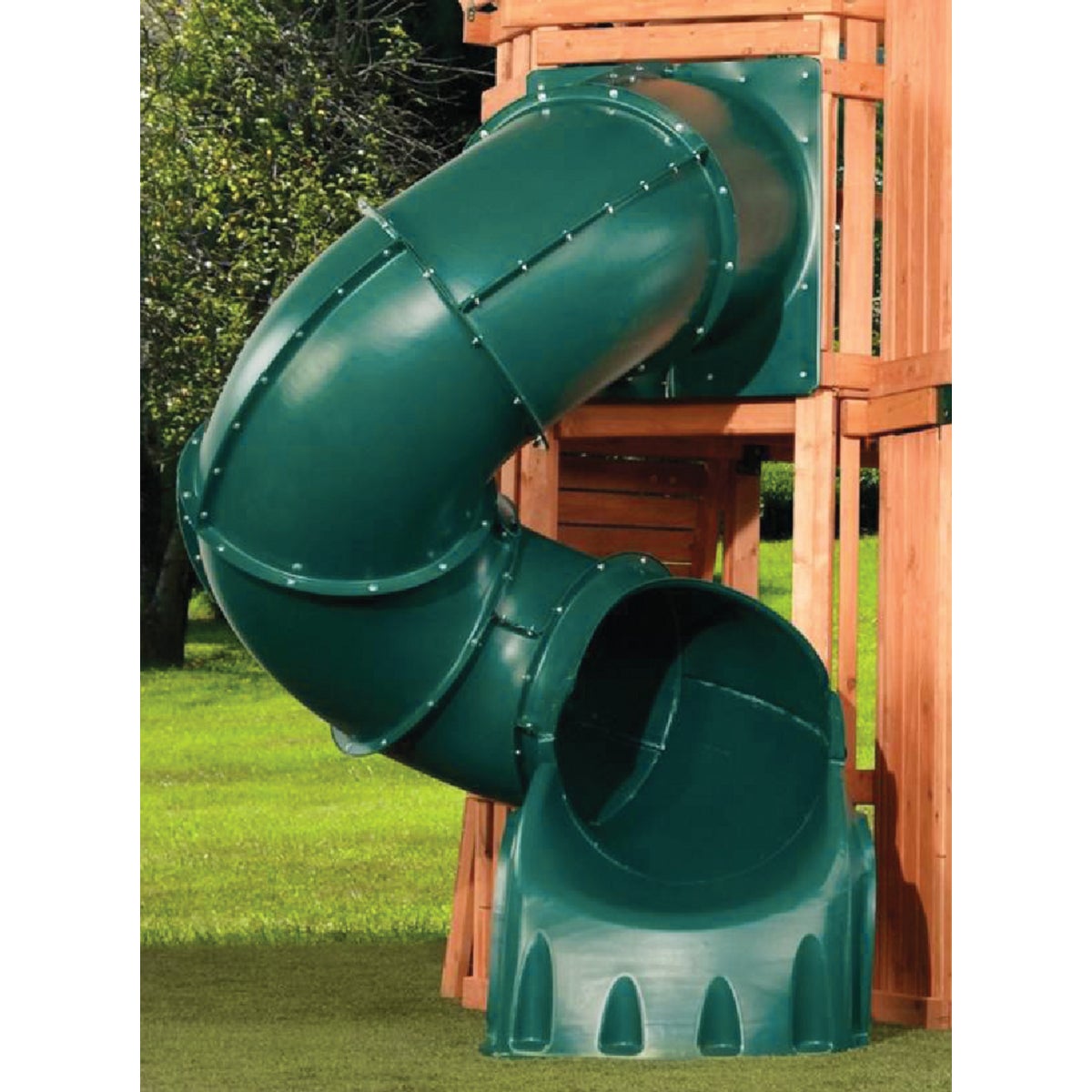 Swing N Slide 5 Ft. L. Green Polyethylene Tube Slide