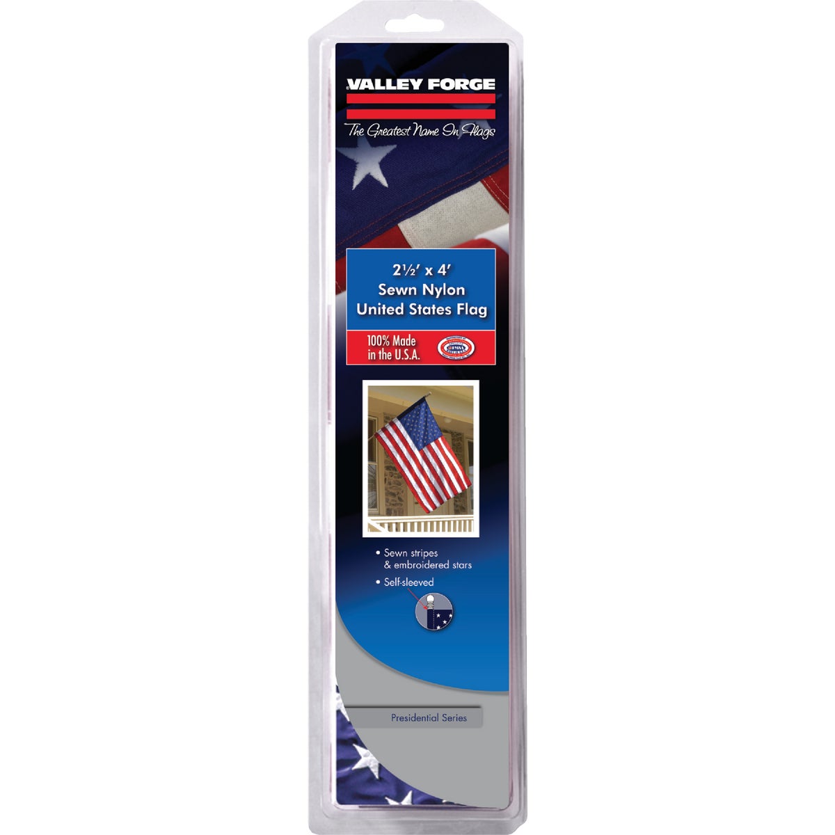 Valley Forge 2.5 Ft. x 4 Ft. Nylon Presidential Series American Flag