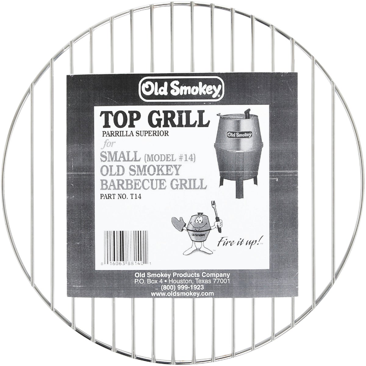 Old Smokey 14 In. Dia. Aluminized Steel Top Grill Grate