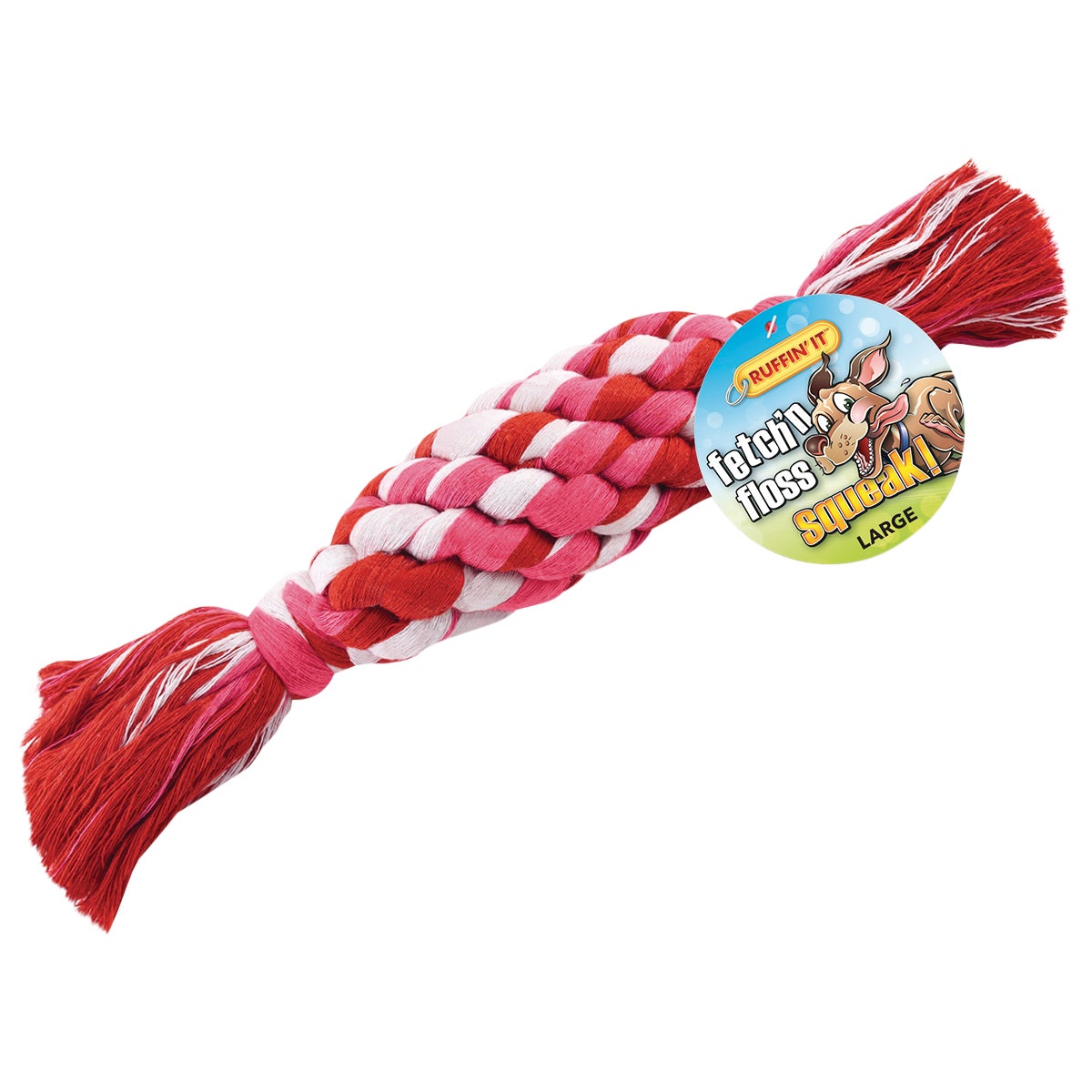 Westminster Pet Ruffin' it Fetch 'N Floss Squeaky Large Dog Toy