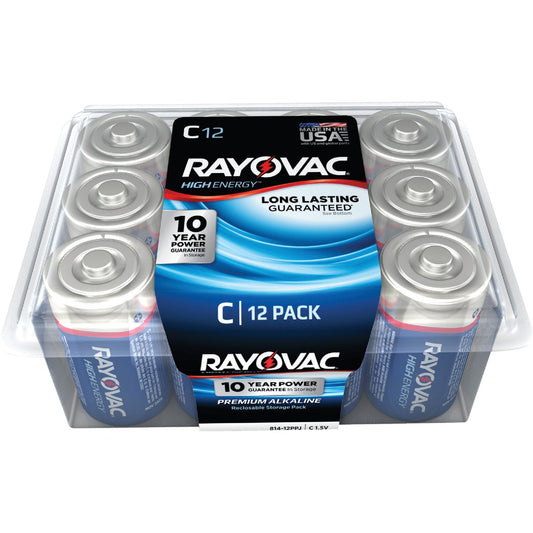 Rayovac High Energy C Alkaline Battery (12-Pack)