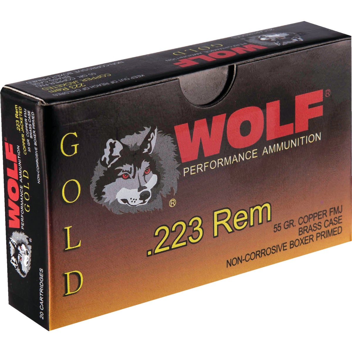 Wolf .223 Remington 55 Grain FMJ Centerfire Ammunition Cartridges