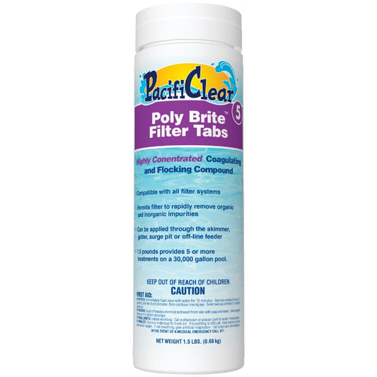 PacifiClear Poly Brite 1.5 Lb. Filter Clarifier Tablet